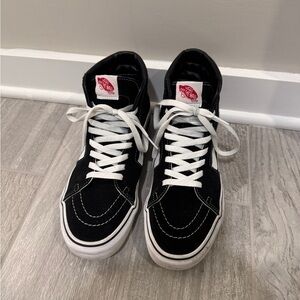 Vans Black and White High-Top Sneakers
